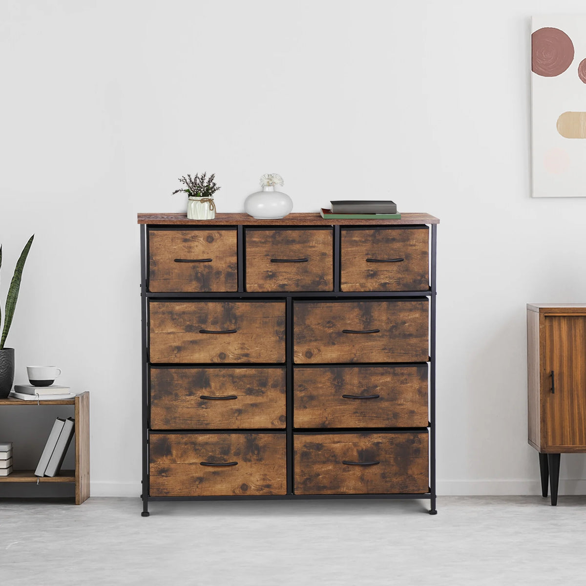 9 Drawer Fabric Storage Dresser P338