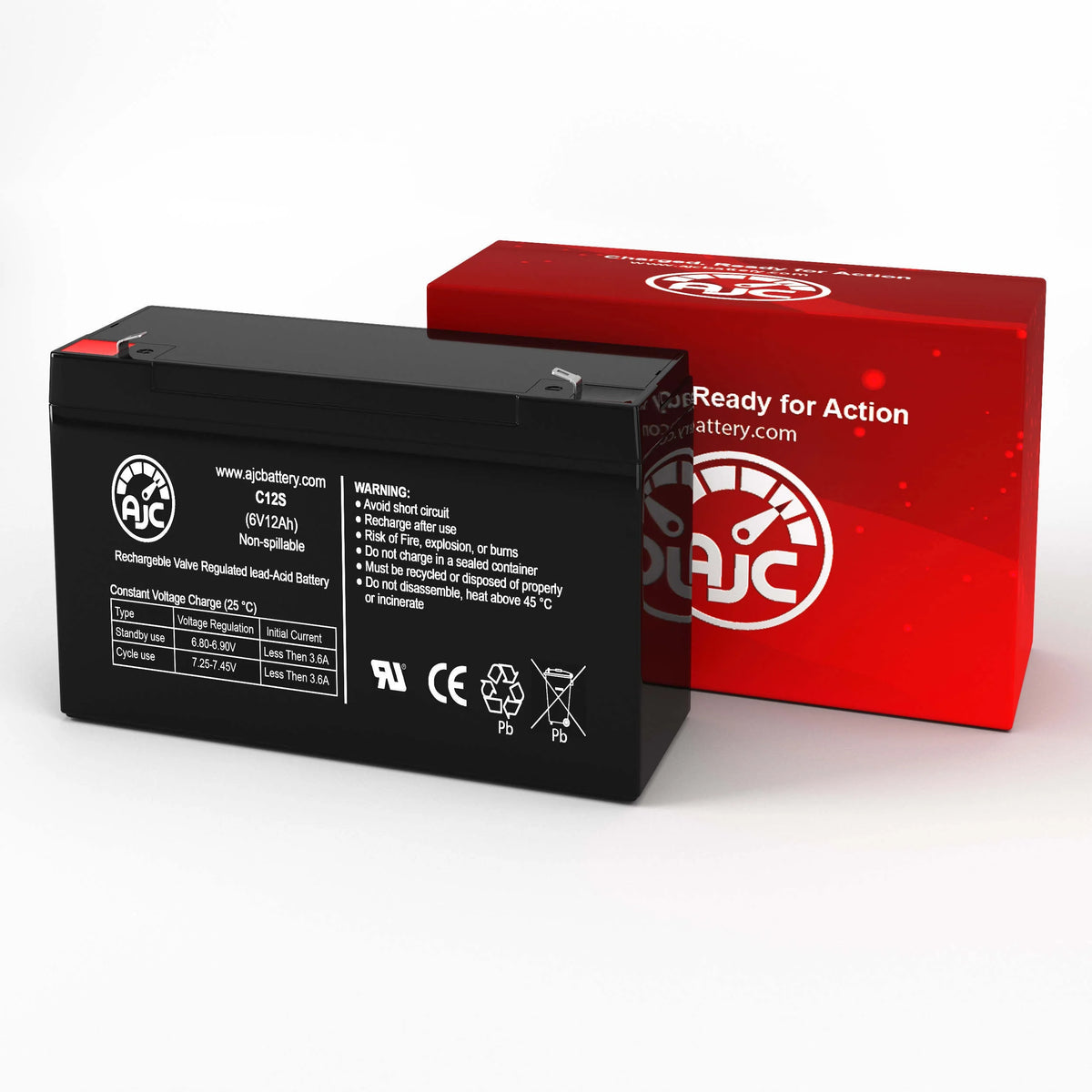 6V 12Ah Emergency Light Battery P971098