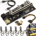 PCIE Riser Express Cable 1X to 16X with 24inches USB 3.0 Cable, 6 Pack G104066