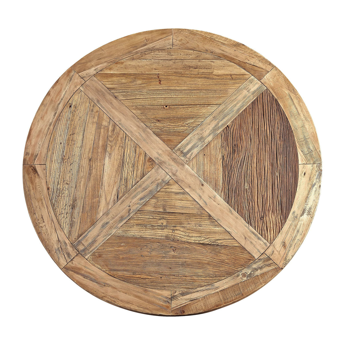 Round Reclaimed Elm Dining Table O14482