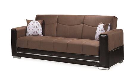 Brown Microsuede Sofa Bed J244
