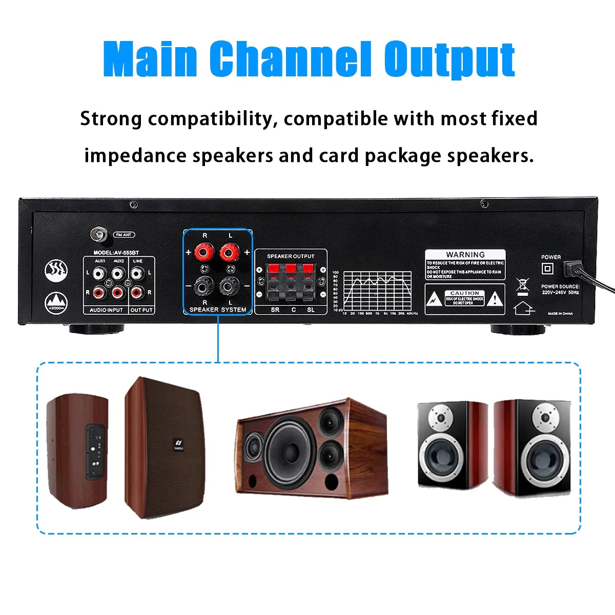 4000W Bluetooth Surround Sound Audio Power Amplifier Y122875