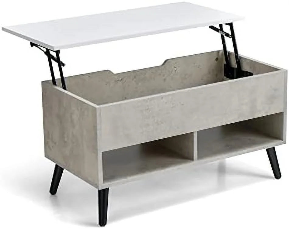 Lift Top Coffee Table with Hidden Compartment and 2 Open Shelves P617146