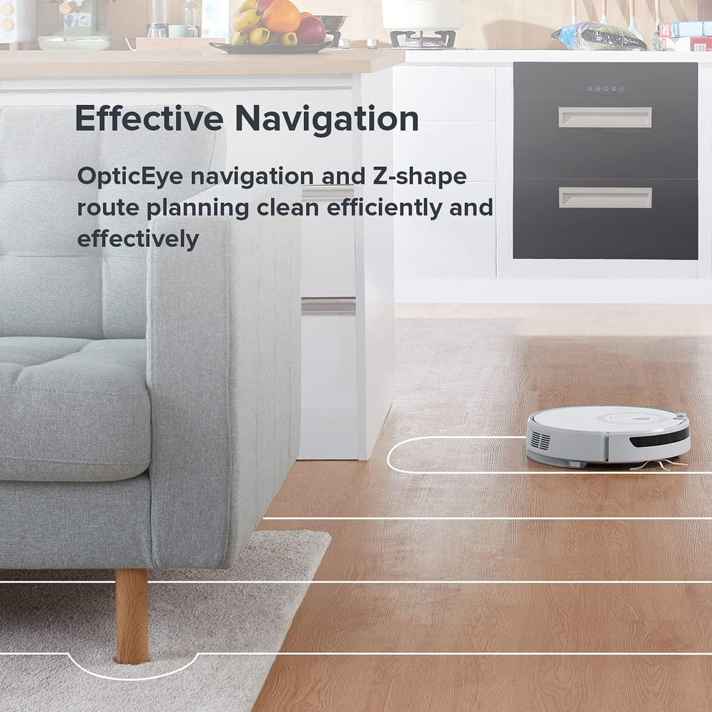 White Robot Vacuum Cleaner with 2500Pa Suction O7237