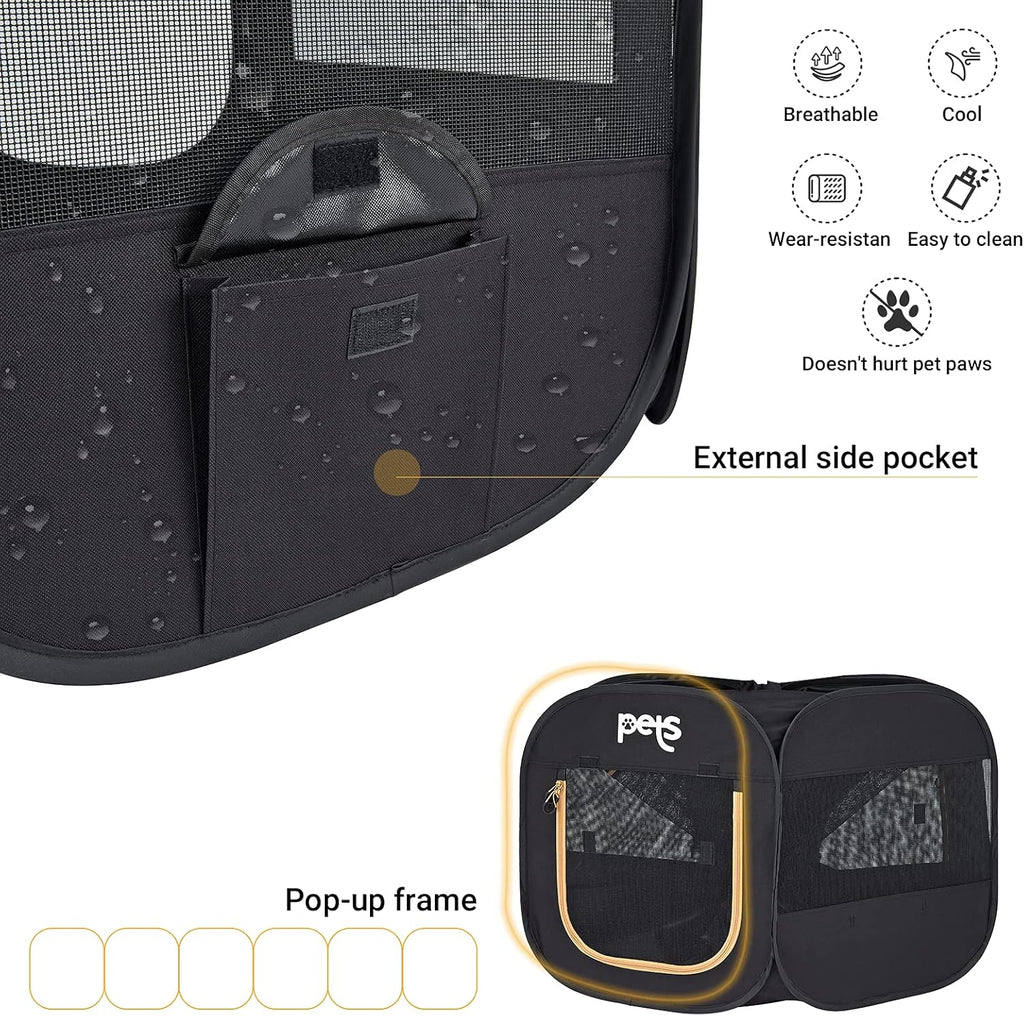 Portable Foldable Pet Playpen with Carrying Bag A13546