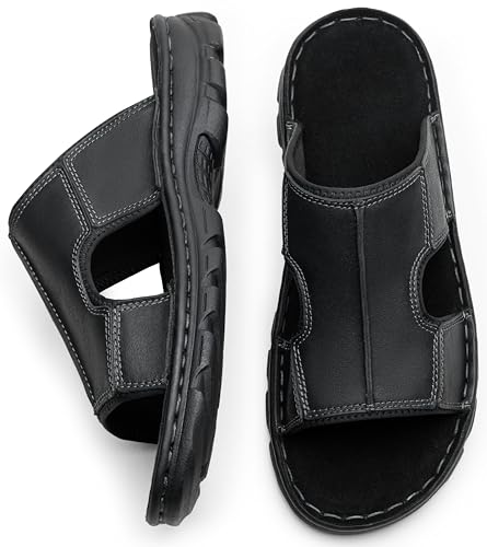 Leather Slip On Sandals K100