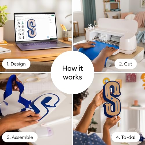 Smart Cutting Machine with Smart Vinyl, Cardstock, Transfer Tape, Iron On HTV, Mat, Pens, Tool Kit R23683