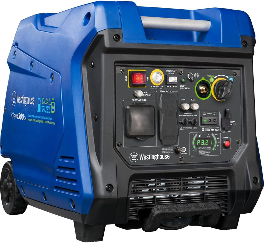 Portable Inverter Generator 4500 Peak Watts Gas Powered Electric Start Z481737