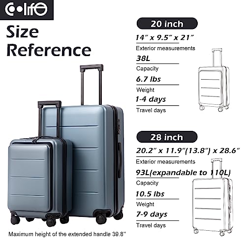 Night Navy 20in ABS+PC Carry On Spinner Suitcase C121