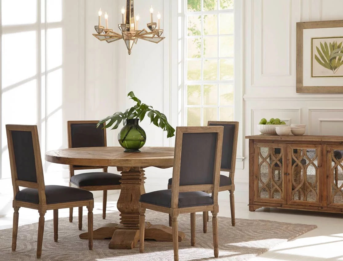 Round Reclaimed Elm Dining Table O14482