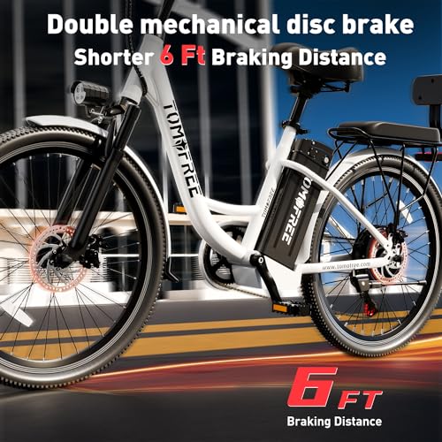 White 24" 500W 48V 20Ah 7-Speed Electric Cruiser Bike D949