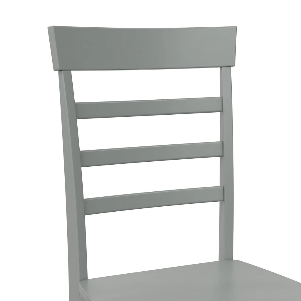 3-Piece Wood Dining Set with Double Drop Leaf Gray I4154