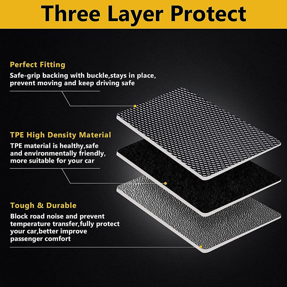 Heavy Duty Trunk Liner for Honda CRV 2007 2011, Anti-Slip Cargo Mat Q295045
