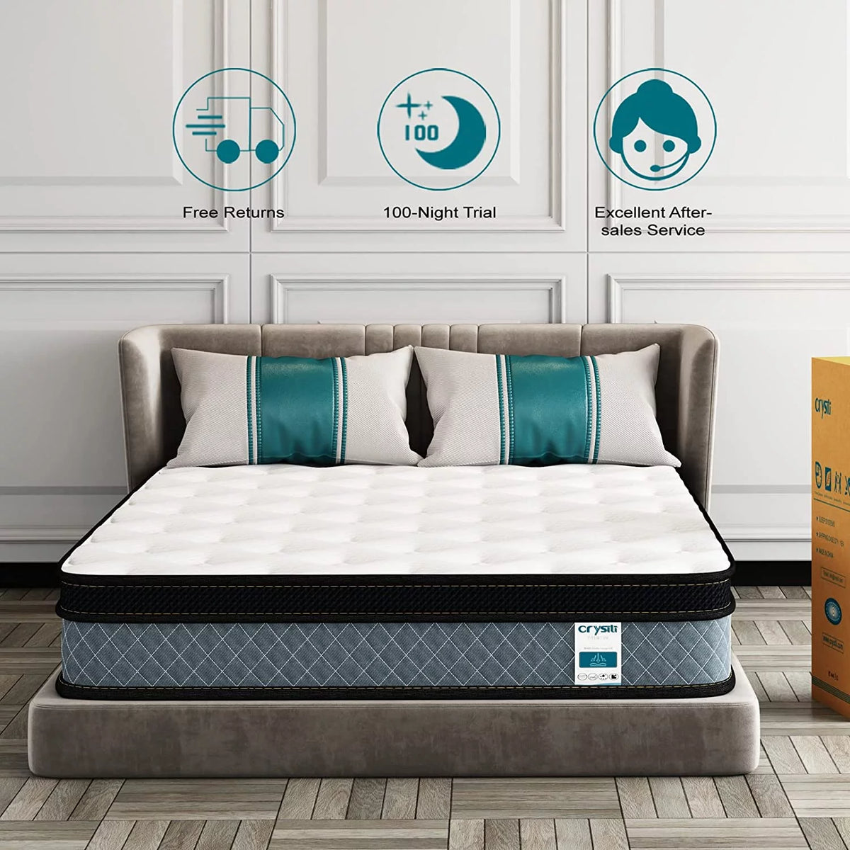 King Size Memory Foam Hybrid Innerspring Mattress S39858
