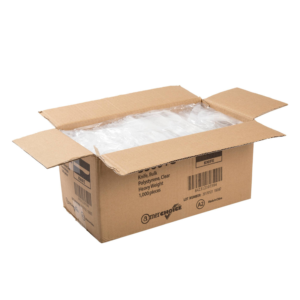 Clear Polystyrene Knives, Case of 1000 X756080