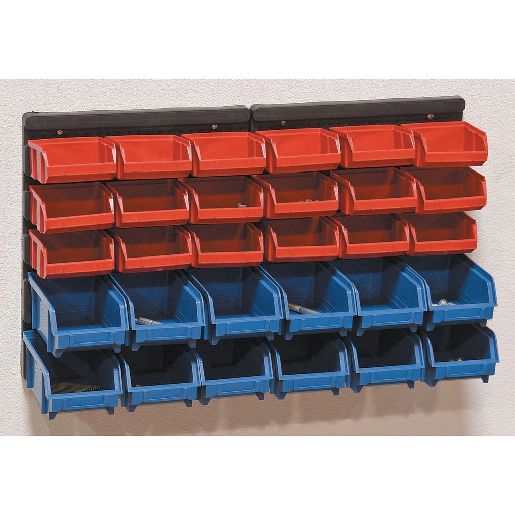 30-Bin Wall-Mount Parts Rack N607