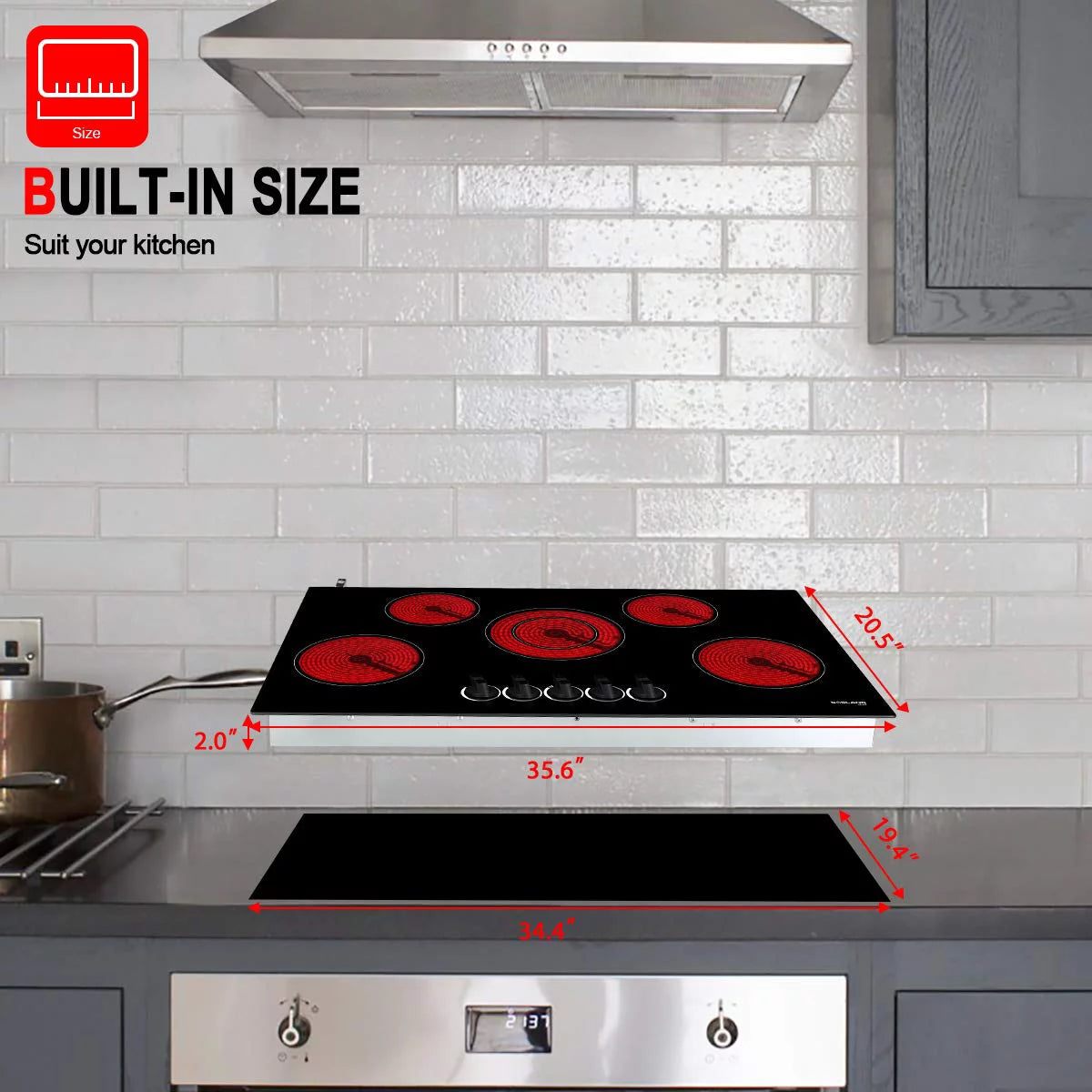 5 Burner Ceramic Electric Cooktop X78441