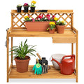 Wooden Potting Bench with Cabinet Drawer A1304
