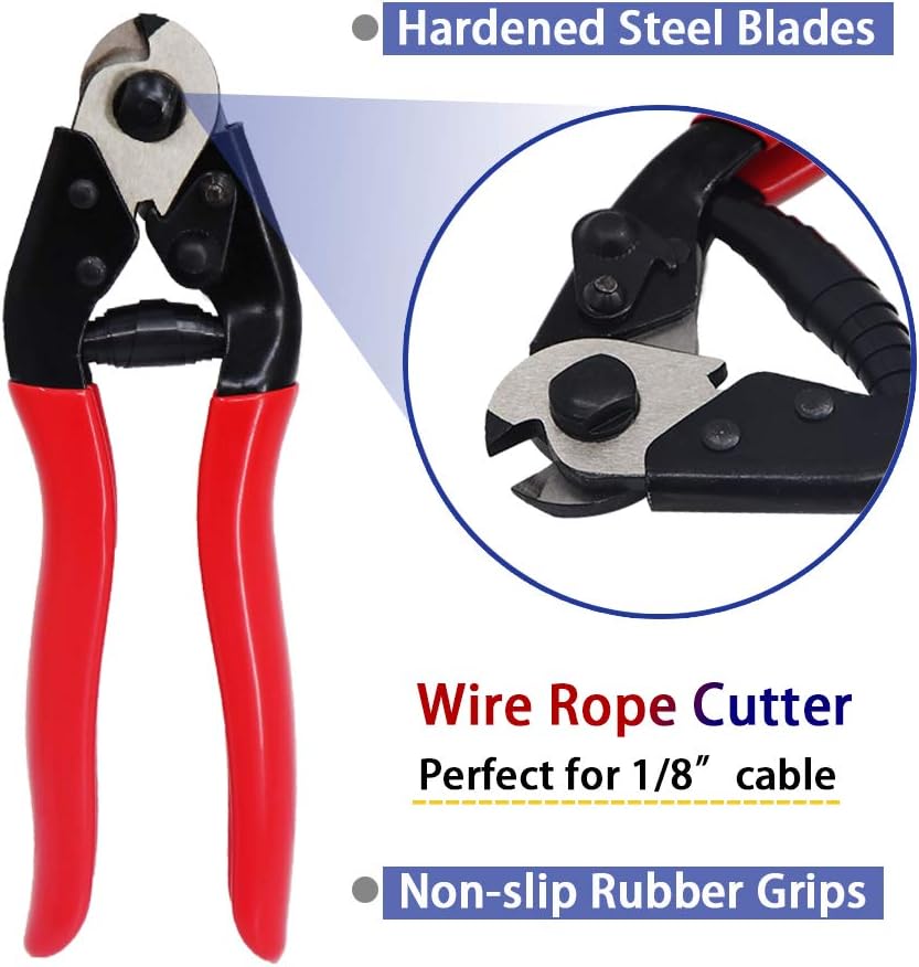 1/8 T316 Stainless Steel Cable with Cutter, 600FT 7 x 7 Strands Wire Rope O88191