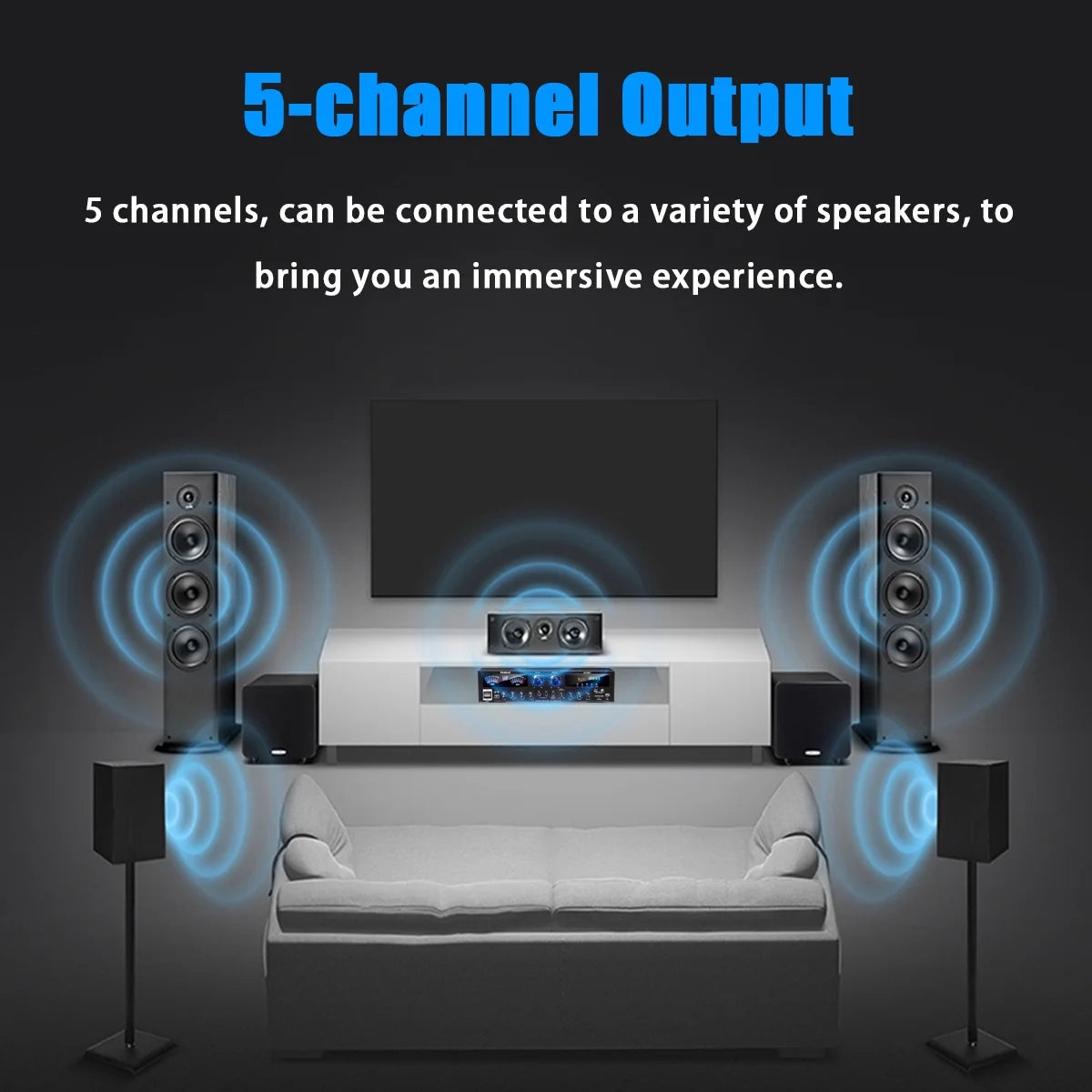 4000W Bluetooth Surround Sound Audio Power Amplifier Y122875