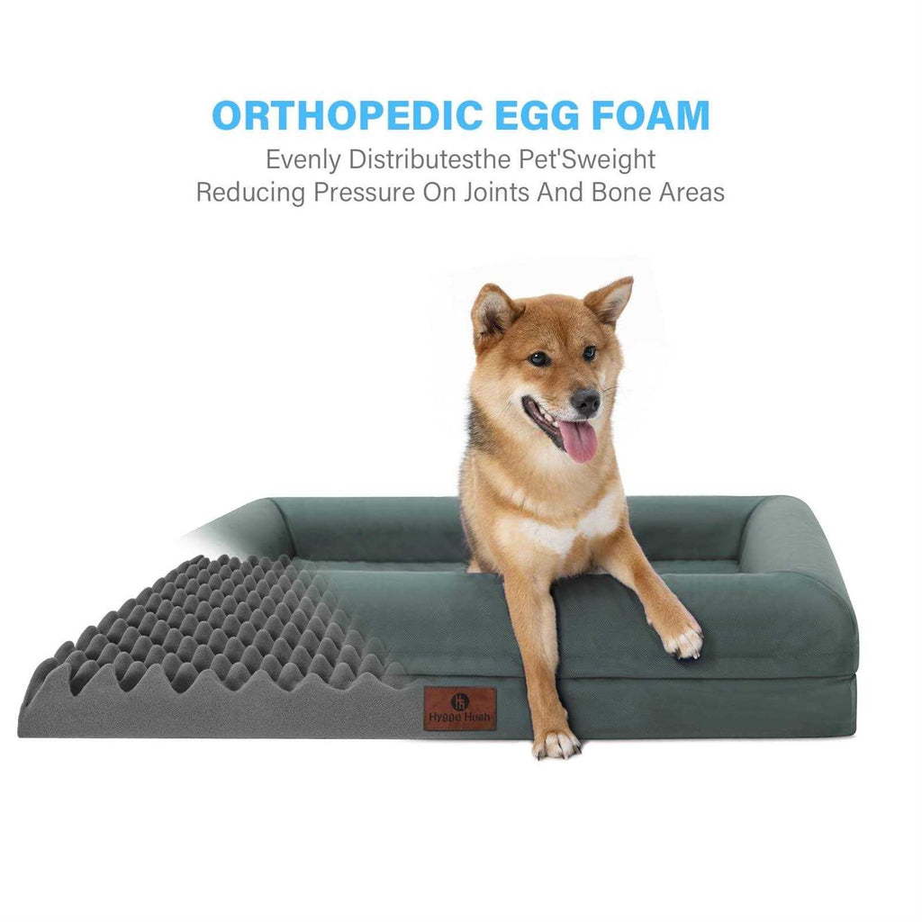 Waterproof Washable Dog Bed with Removable Cover and Bolster K41784