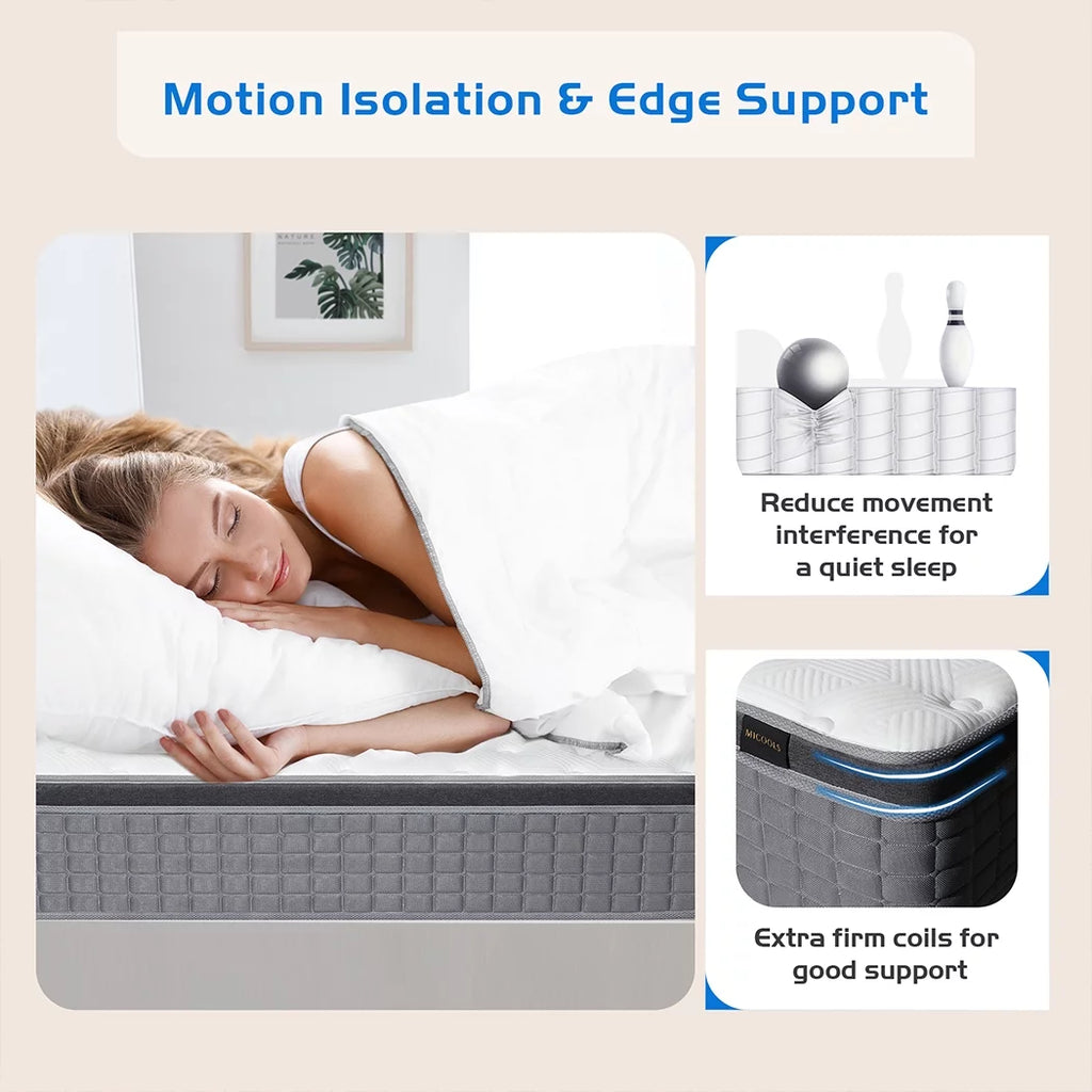 14 Gel Memory Foam Spring Hybrid Mattress in a Box, Twin Mattress S357