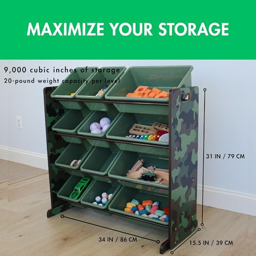 Grey/White 12 Plastic Bin Toy Storage Organizer Q8337