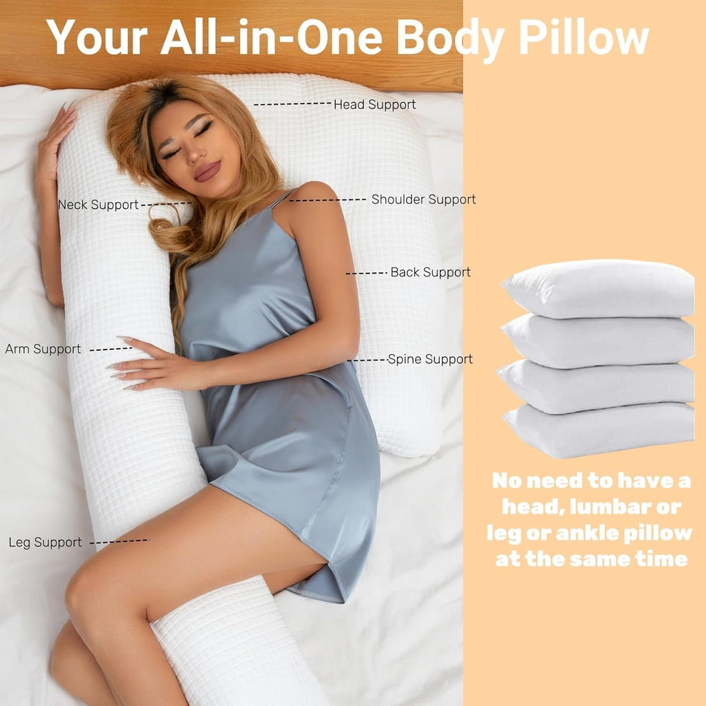 White Full Body Pillow L6183