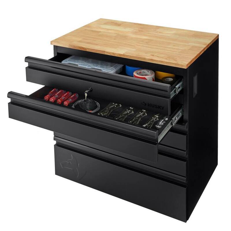 7 Piece Heavy Duty Welded Steel Garage Storage System in Black C221353