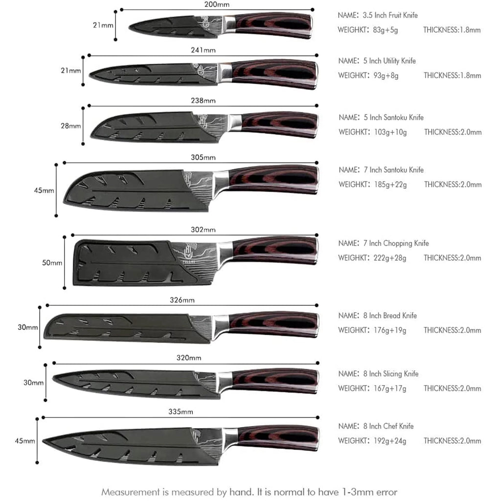 14 Pc German Stainless Steel Kitchen Knife Set U637