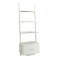Ladder Bookshelf with File Drawer X358