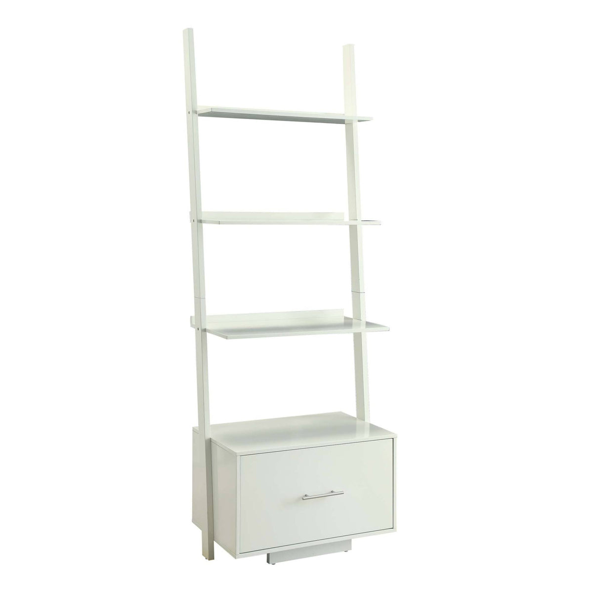 Ladder Bookshelf with File Drawer X358