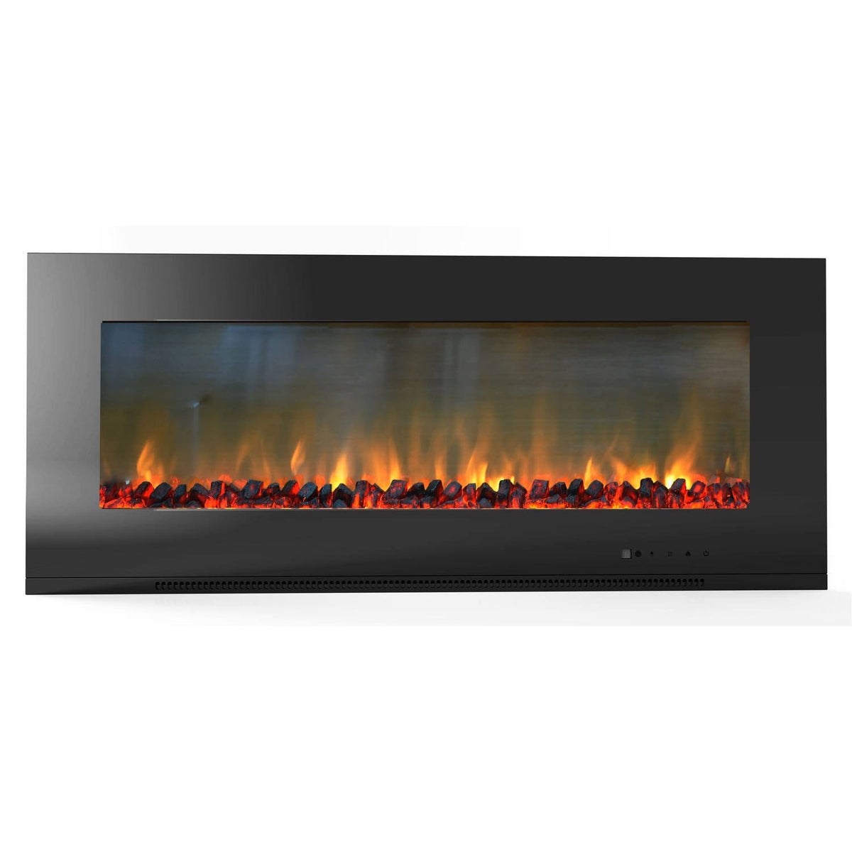 Black 56 in. Wall-Mount Electric Fireplace M14035