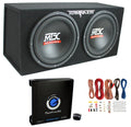 12" 1200W Dual Loaded Car Subwoofers with Box and Amp N33698