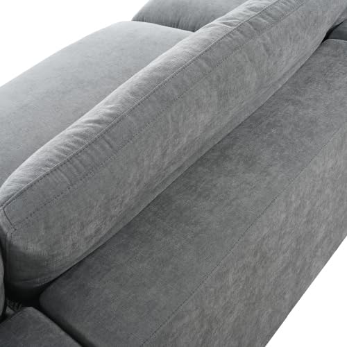 Beige Oversize Modular Sectional Sofa with Removable Ottoman V128490