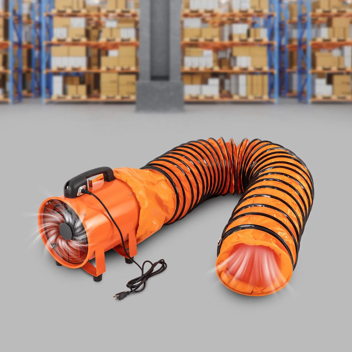 10 Inch Industrial Exhaust Fan with 16 ft Duct Hose I665