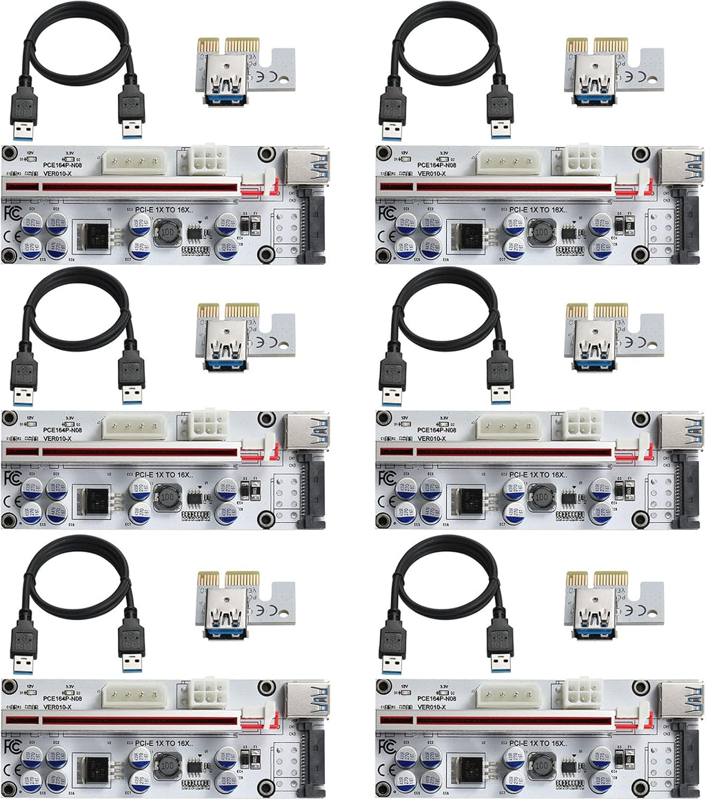 PCI-E 1X to 16X Riser Card with 24in USB 3.0 Extension Cable Q14279
