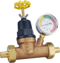 Water Pressure Regulator with Gauge, Bronze, Pack of 2 A942410