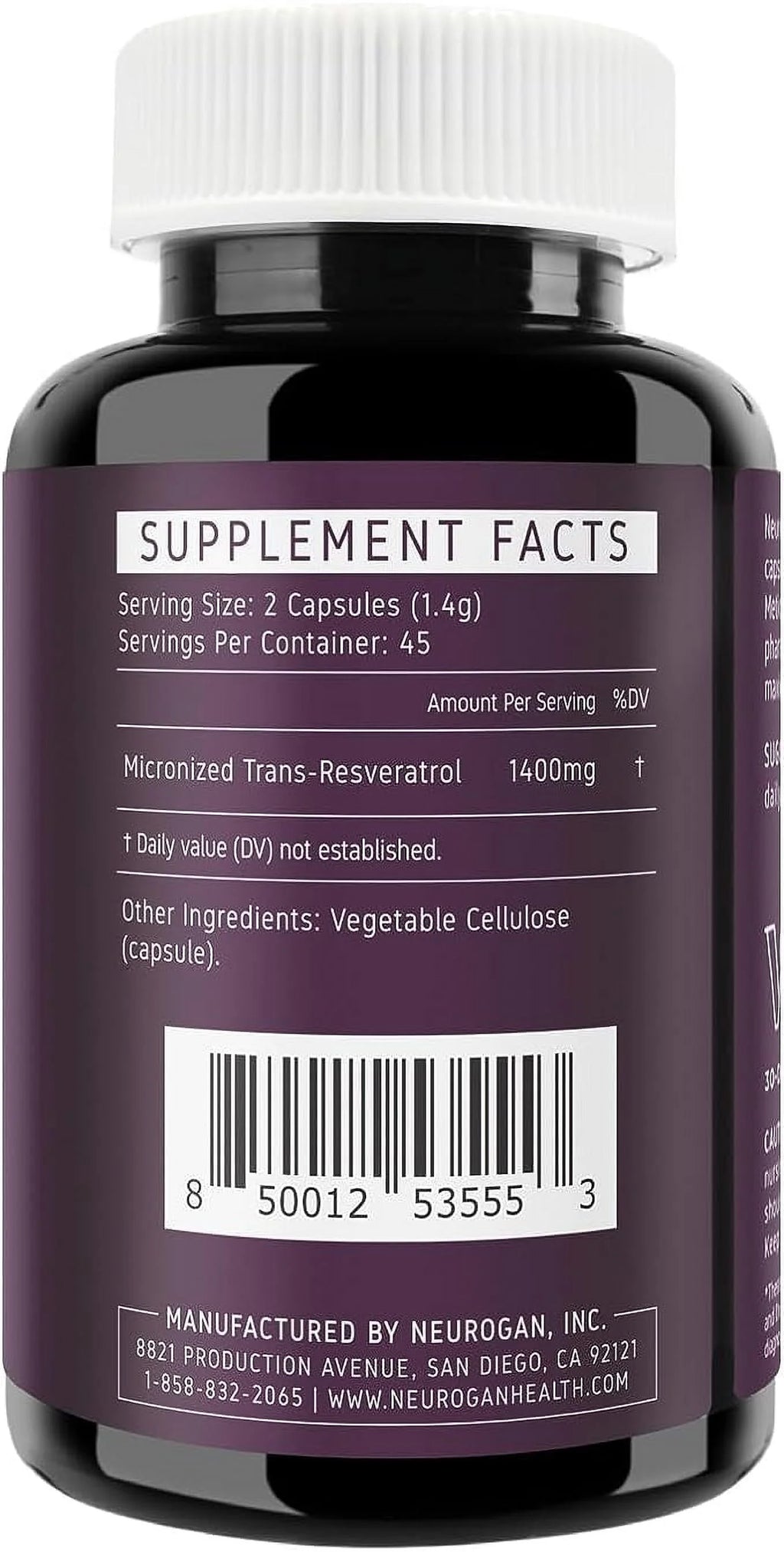 Trans-Resveratrol Capsules 700 MG 90ct O625