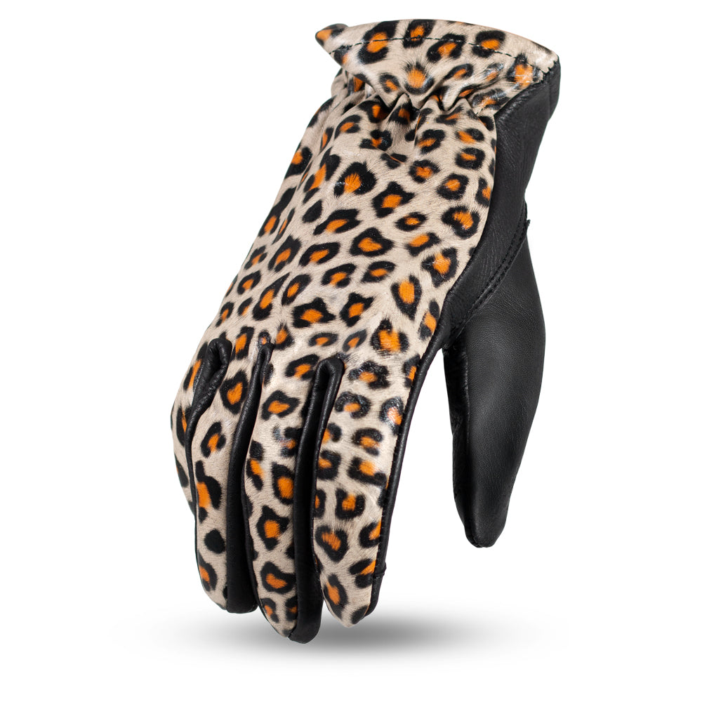 Black Leather Motorcycle Gloves G7949