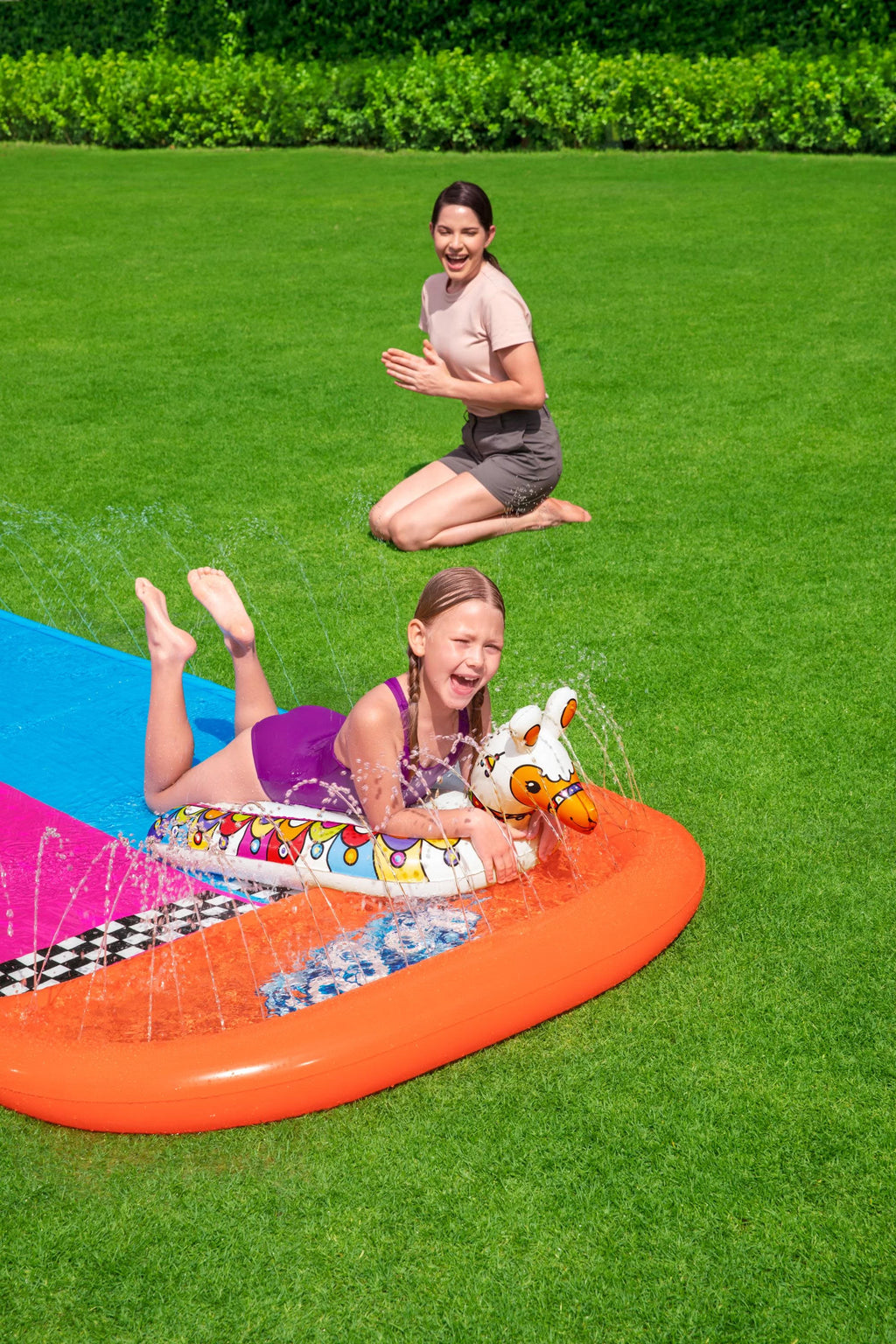 16' Double Race Water Slide with Two Surf Riders S626