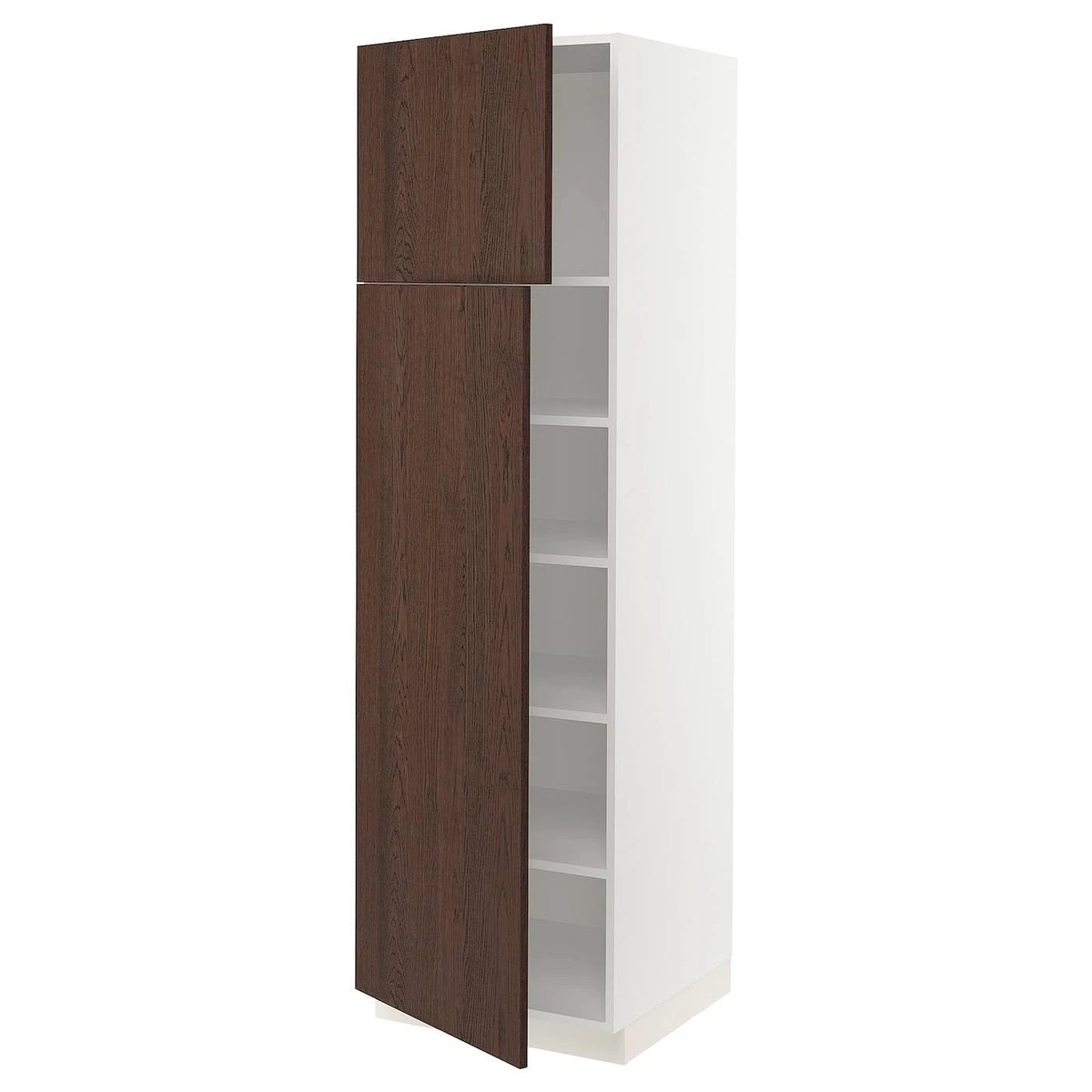 White High Cabinet with Shelves and 2 Doors Q8887