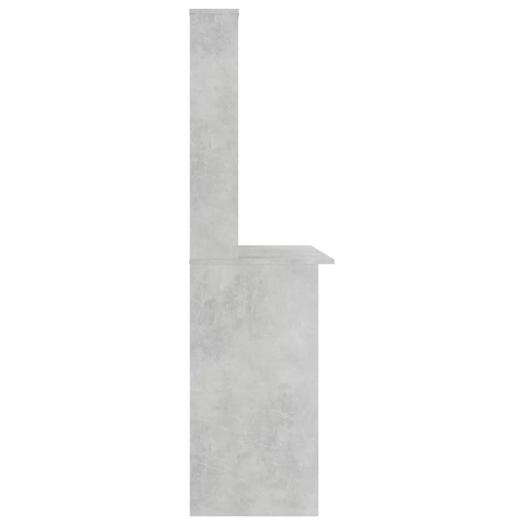 Desk with Shelves Concrete Gray B7591