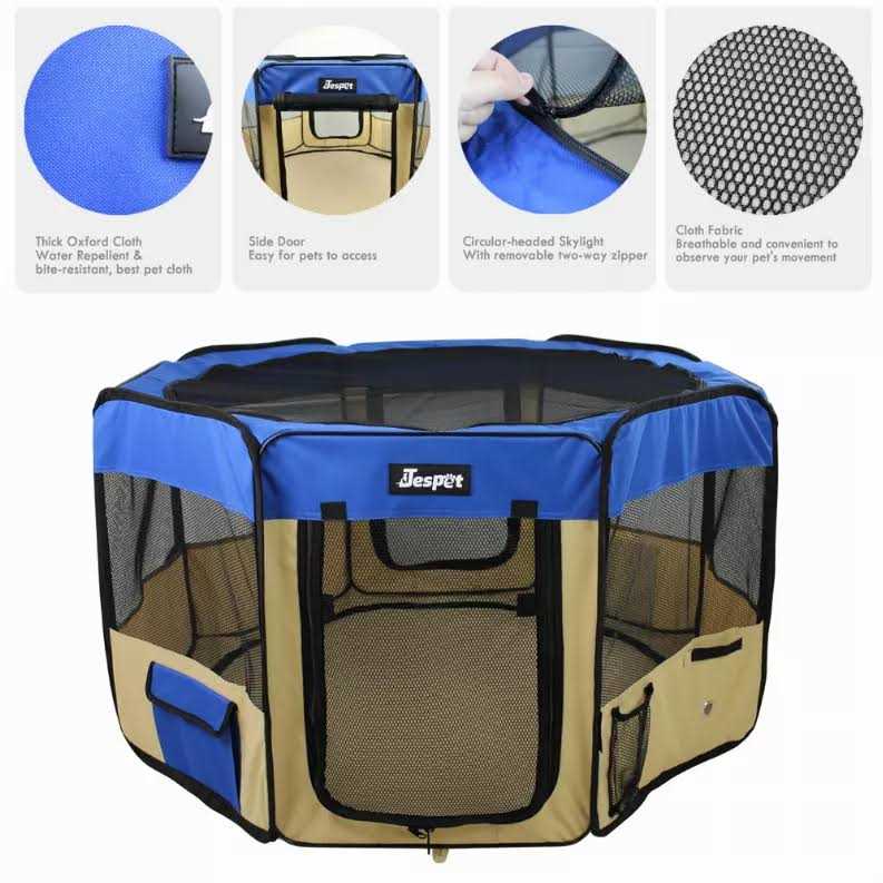 Portable Dog Exercise Pet Soft-Side Playpen D18175