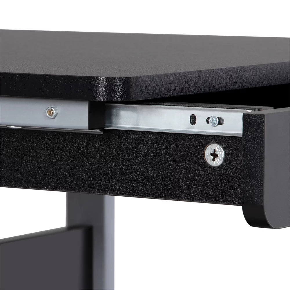 Black 31.5''H Laptop Computer Desk with Power Outlet Z643