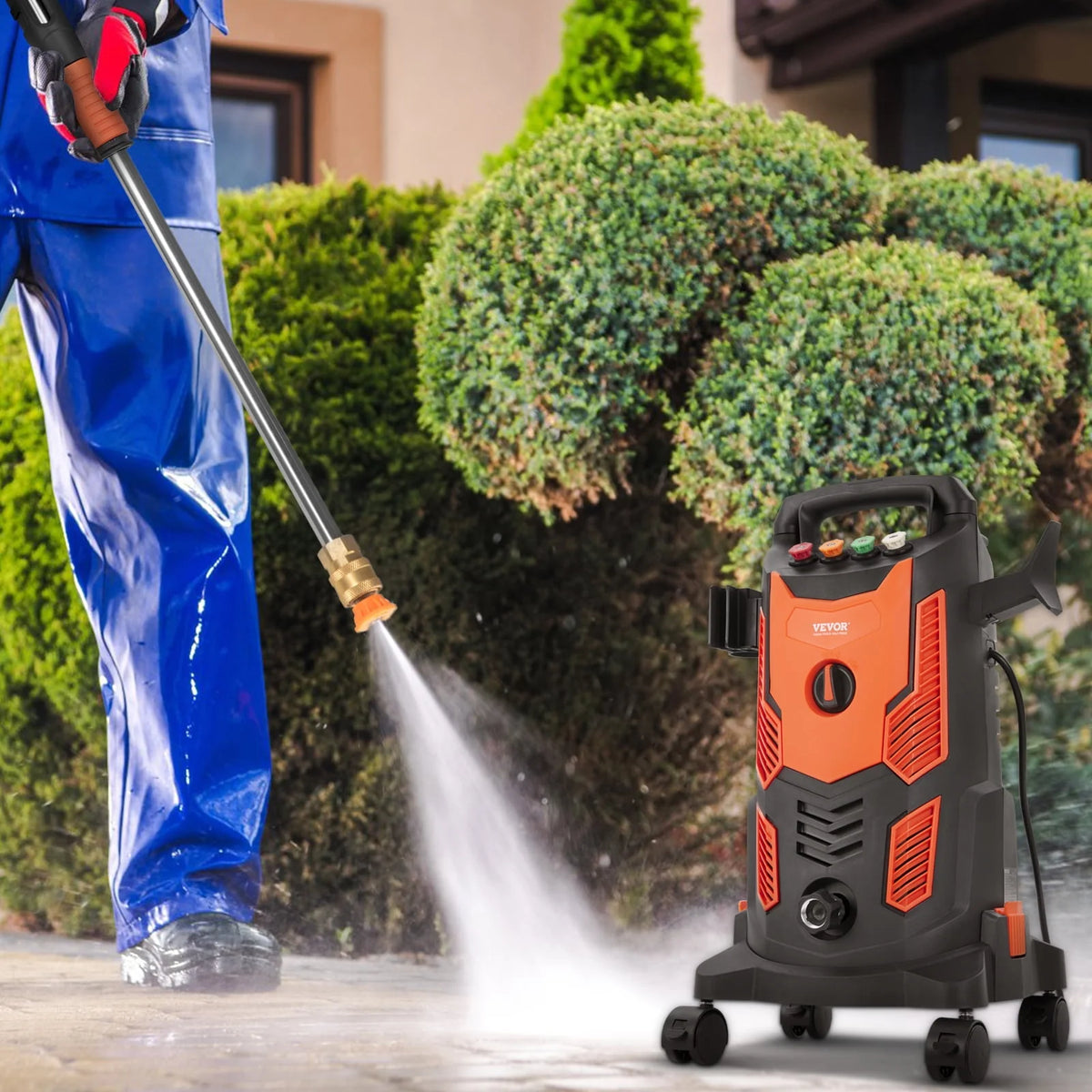 Electric Pressure Washer 2300 PSI 1.9 GPM Cold Water Wheeled Y655303
