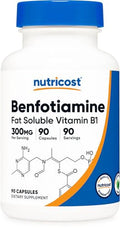 Benfotiamine 300mg 90 Capsules Gluten Free Non-GMO Vegetarian L630