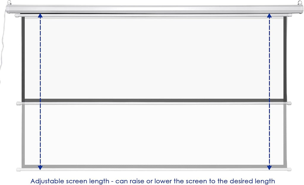 White 92 Diagonal 16:9 Projector Screen K4113