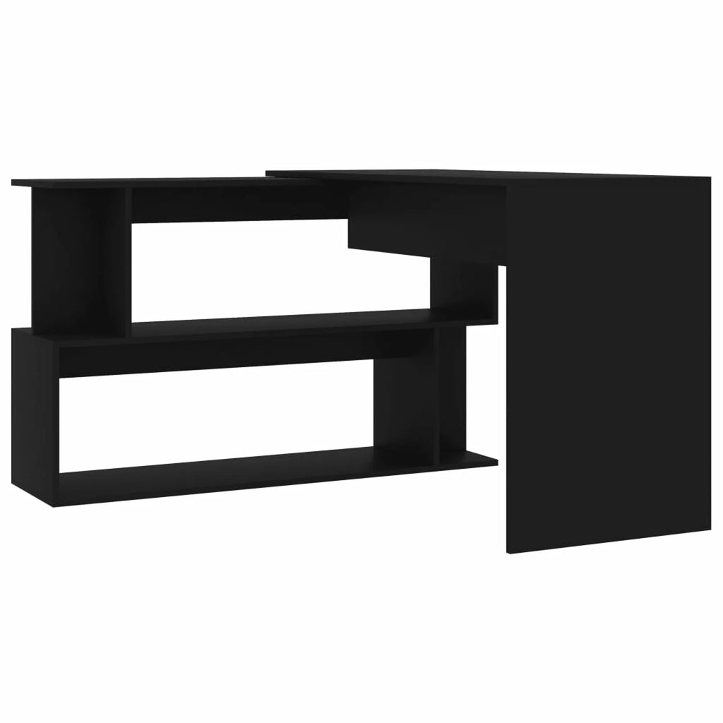 Black Engineered Wood Corner Desk G424092