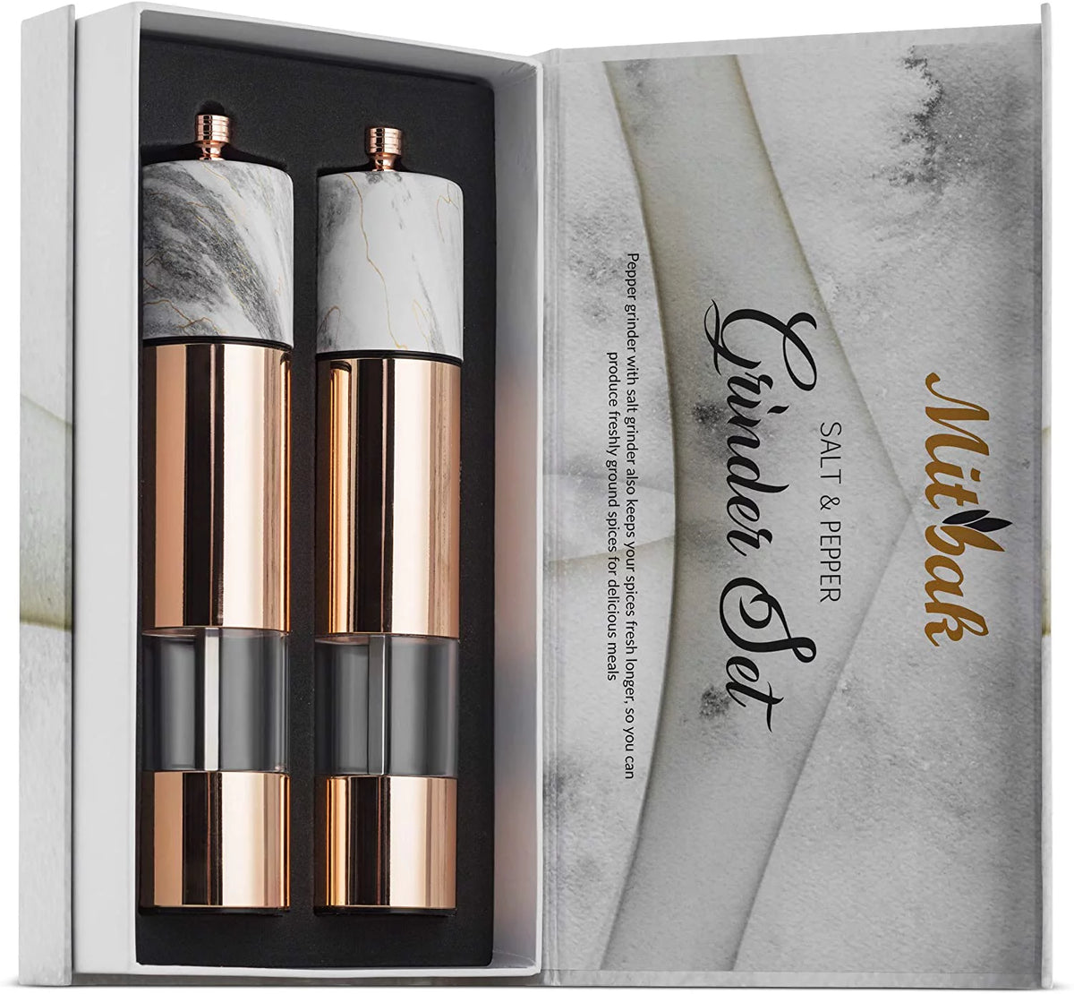 Salt and Pepper Grinder Set with Ceramic Mechanism X191386